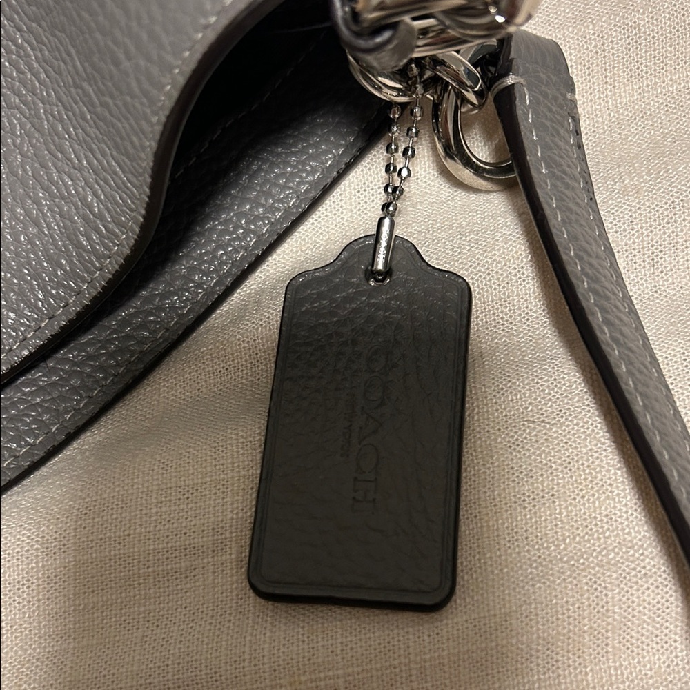Coach  Gray Leather Shoulder Bag - Picture 9 of 11